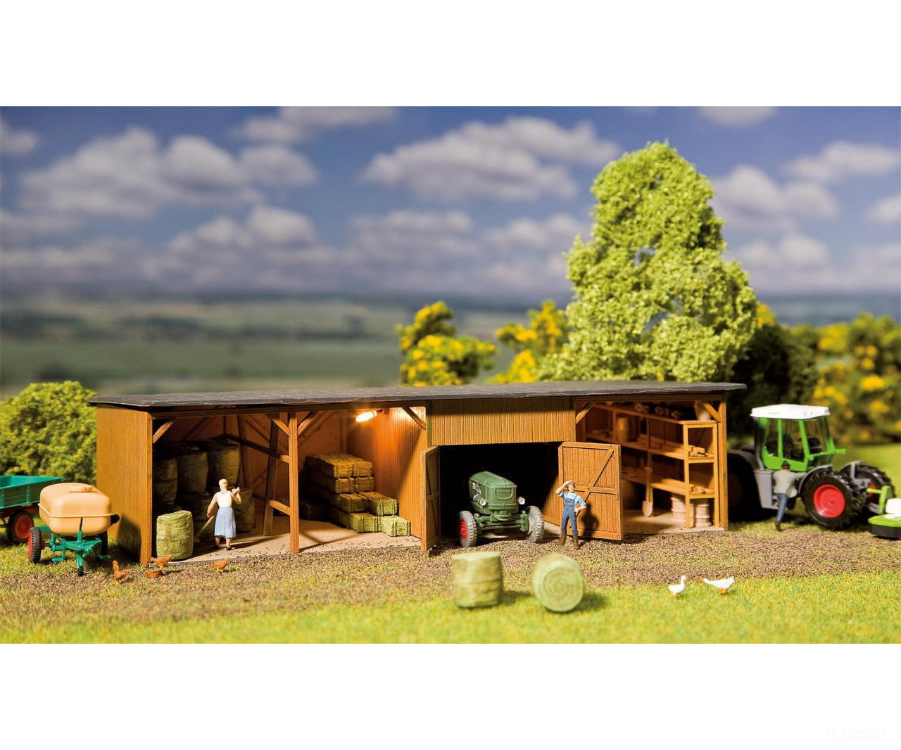 Faller 130523 Ho Hay Bale Store With Workshop Structures