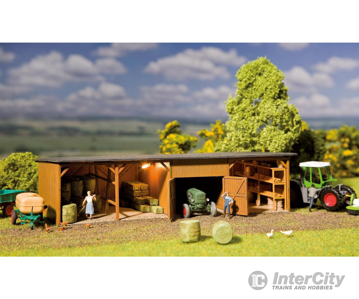 Faller 130523 Ho Hay Bale Store With Workshop Structures