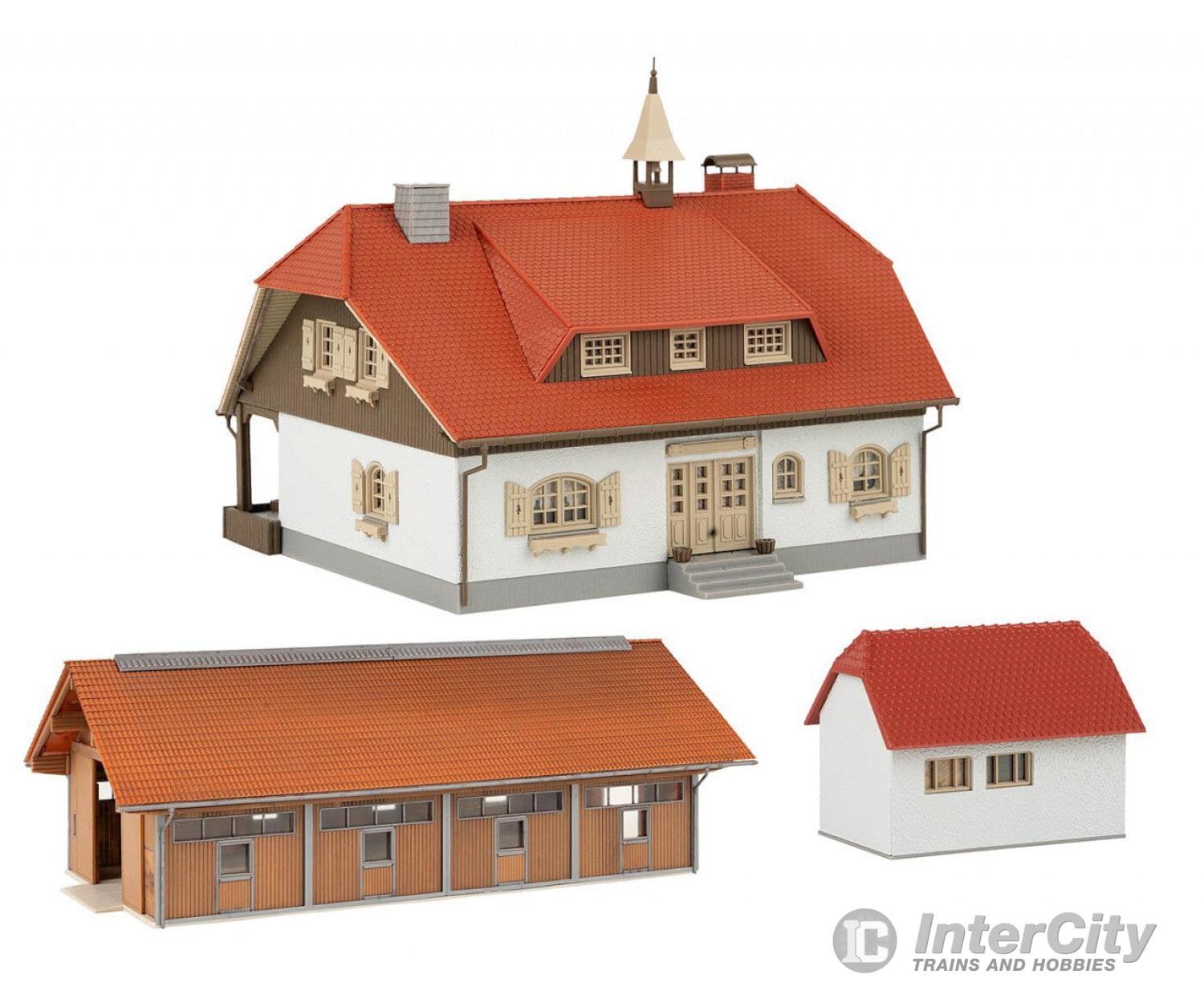 Faller 130583 Ho Farmhouse With Stable And Garage Structures