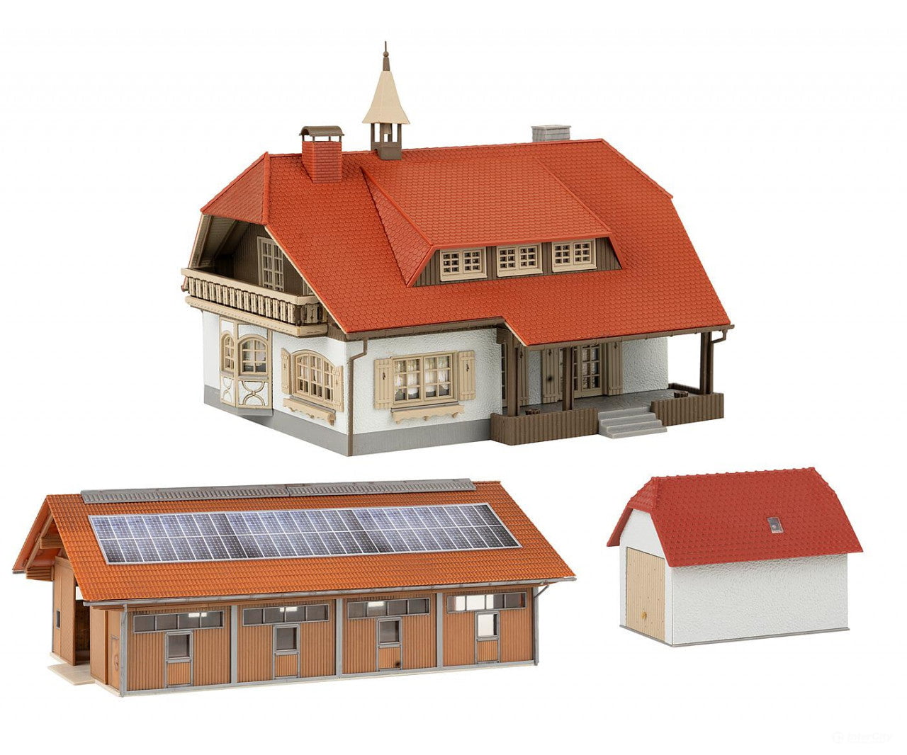 Faller 130583 Ho Farmhouse With Stable And Garage Structures