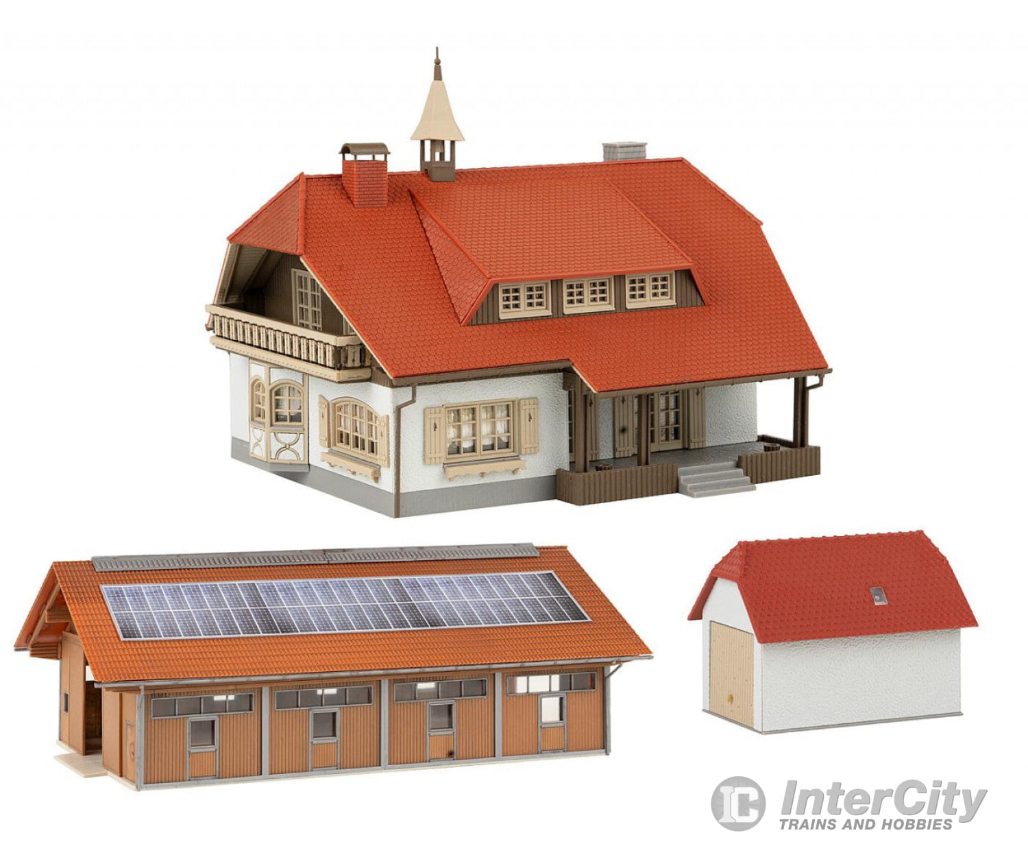 Faller 130583 Ho Farmhouse With Stable And Garage Structures