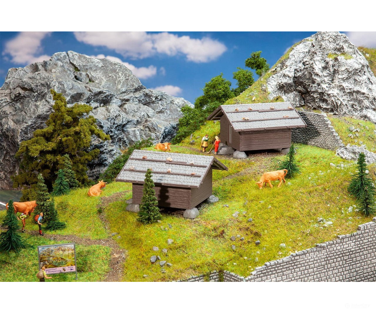 Faller 130636 Ho 2 Hay Barns Structures