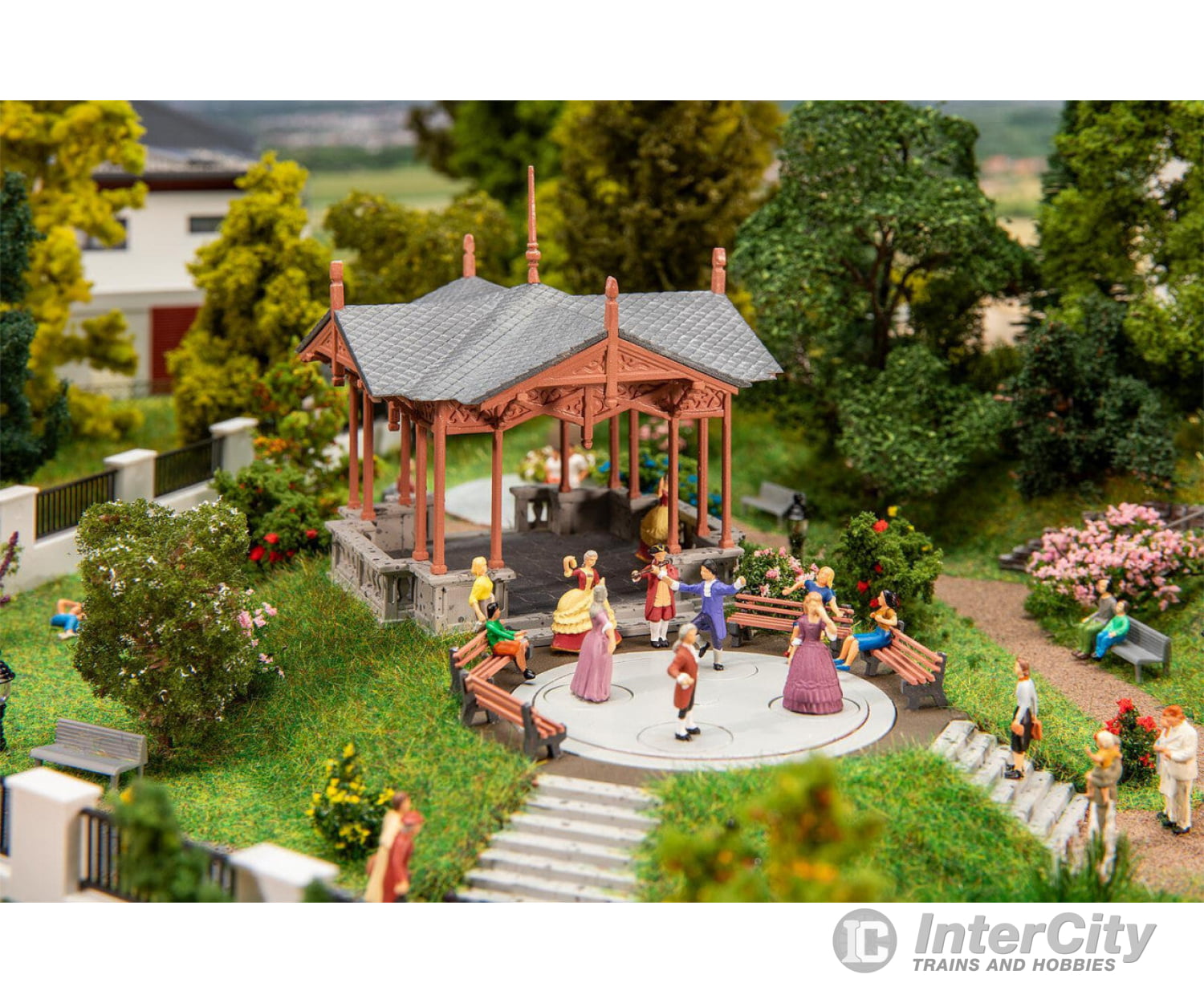 Faller 130655 Ho Music Pavilion With Dancing Figures Structures