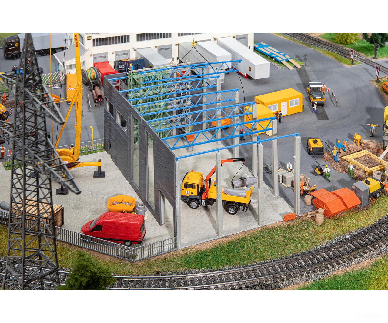 Faller 130892 Ho System Building Industry Hall Under Construction Structures