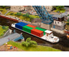 Faller 131013 Ho River Freighter With Containers Structures