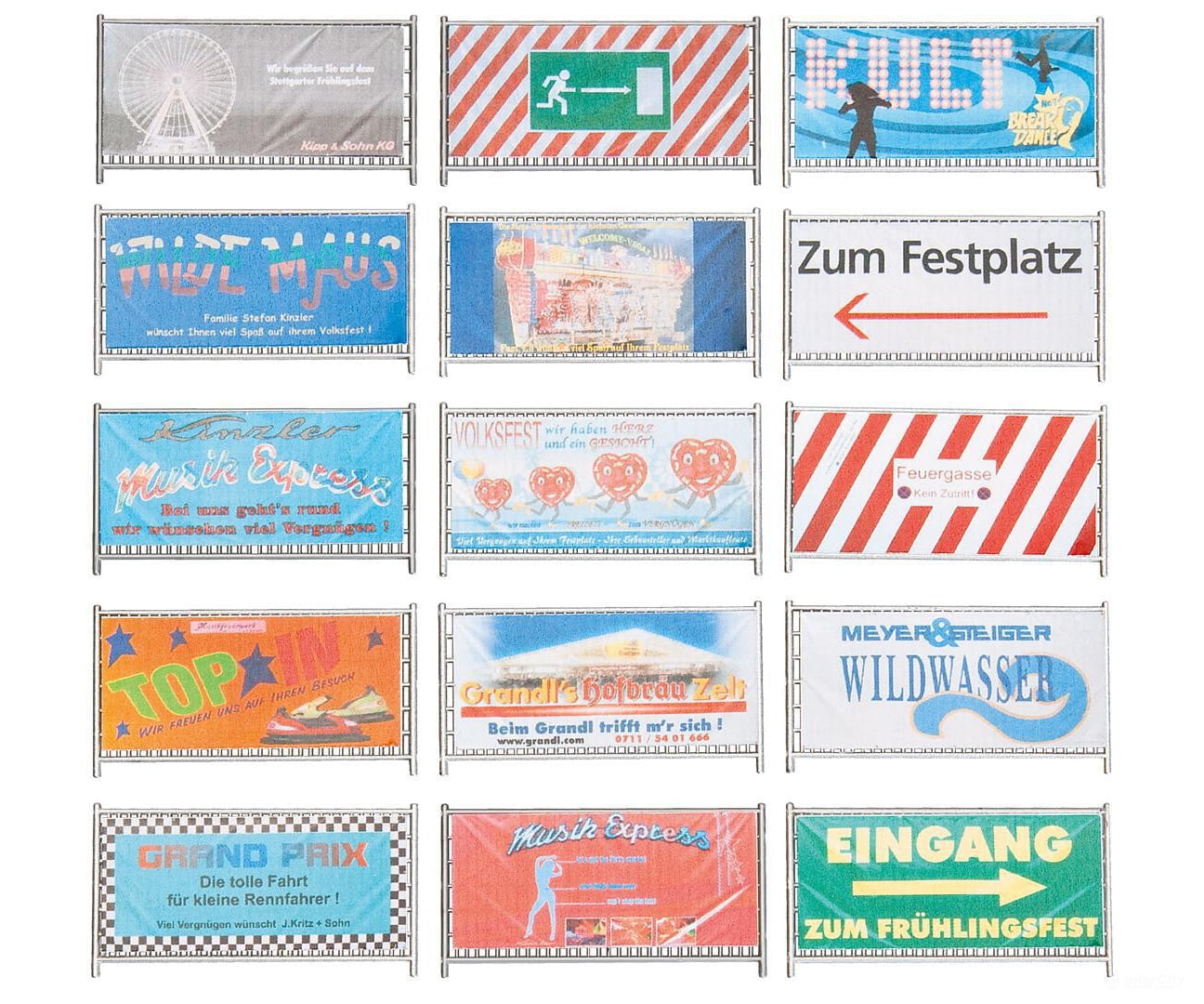 Faller 140358 Ho Fairground Barriers And Signs 720 Mm Structures