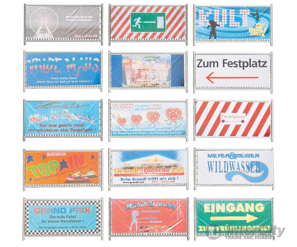 Faller 140358 Ho Fairground Barriers And Signs 720 Mm Structures