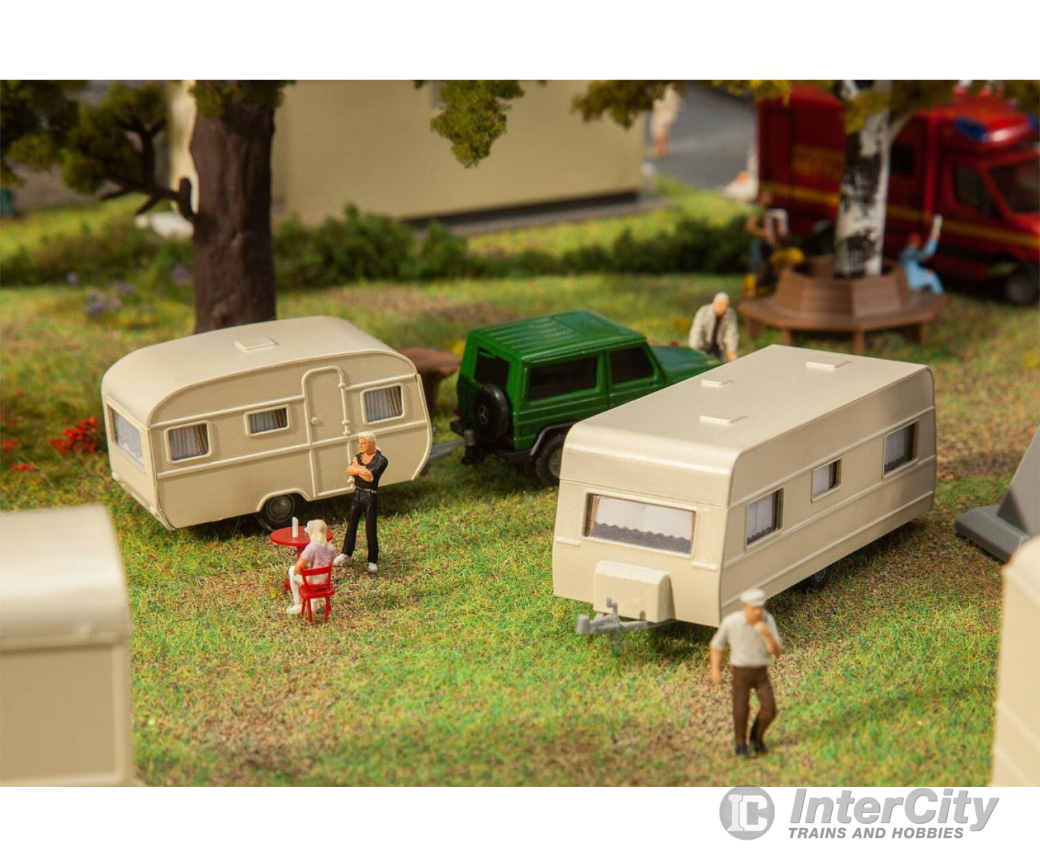 Faller 140483 Ho Set Of Caravans Structures