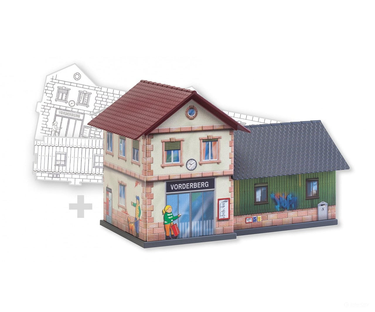 Faller 150110 Ho Basic Station Incl. 1 Paintable Model Structures