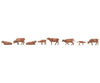 Faller 151922 Ho Allgäu Brown Cattle Figures