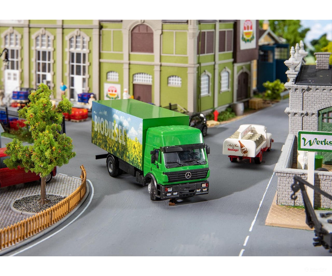 Faller 161436 Ho Lorry Mb Sk Biodiesel (Herpa) Cars & Trucks