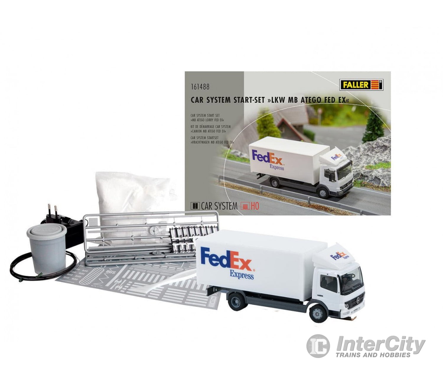 Faller 161488 Ho Car System Start-Set Mb Atego Lorry Fedex Cars & Trucks