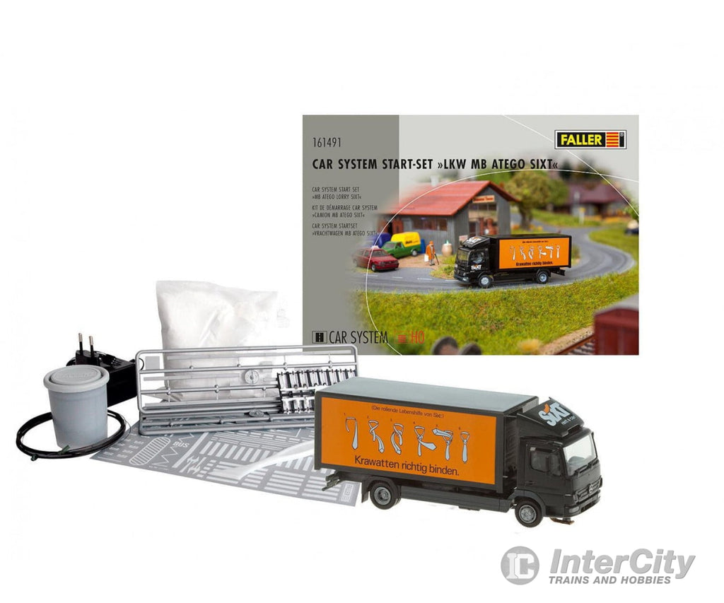 Faller 161491 Ho Car System Start-Set Mb Atego Lorry Sixt Cars & Trucks