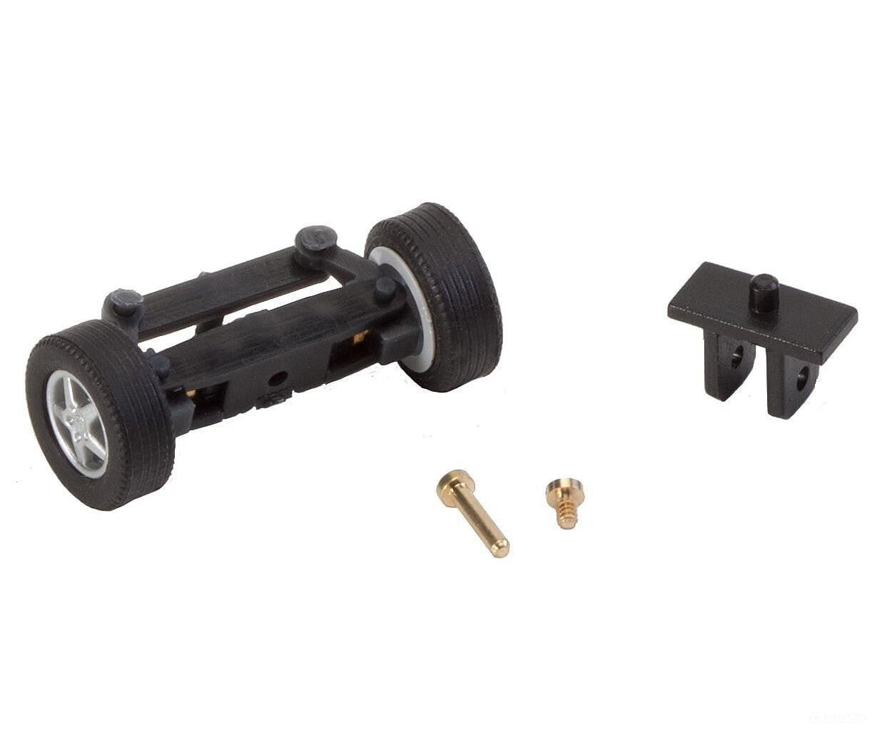 Faller 163004 Ho Front Axle Completely Assembled For Passenger Cars (With Wheels) Parts