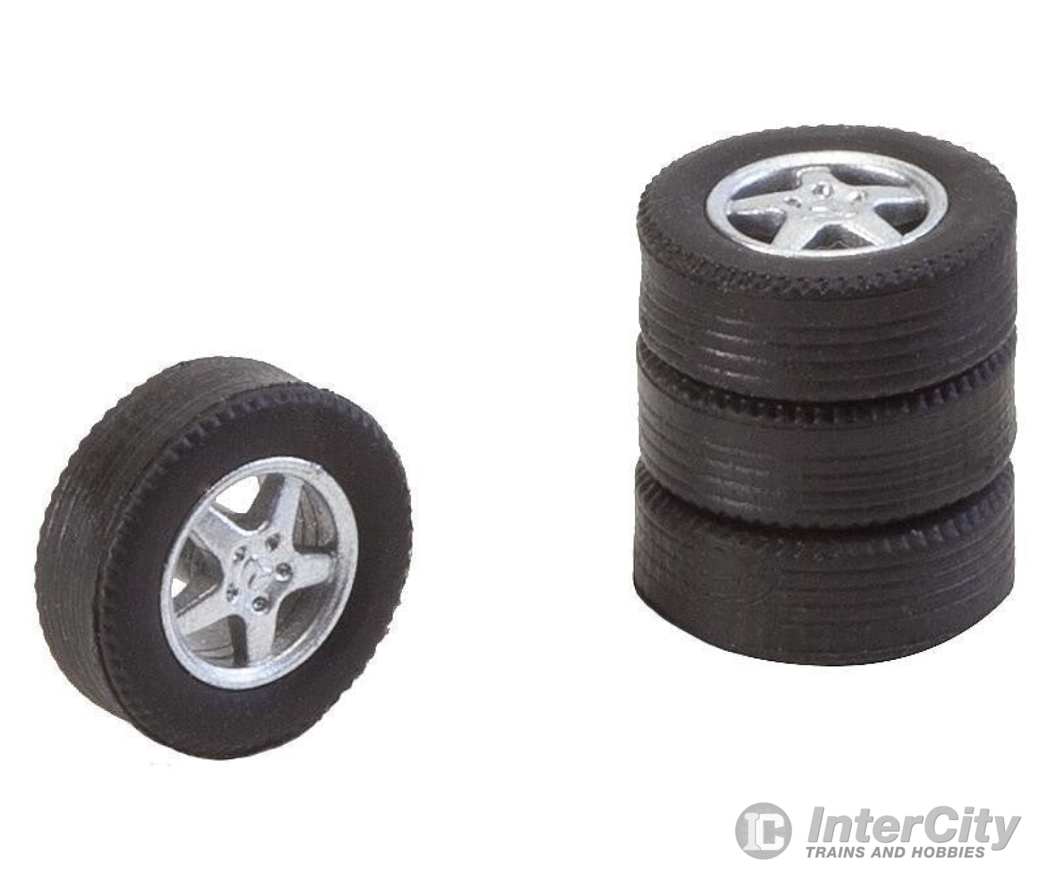 Faller 163114 Ho 4 Tyres And Rims For Passenger Cars Large / Tourist Train Parts