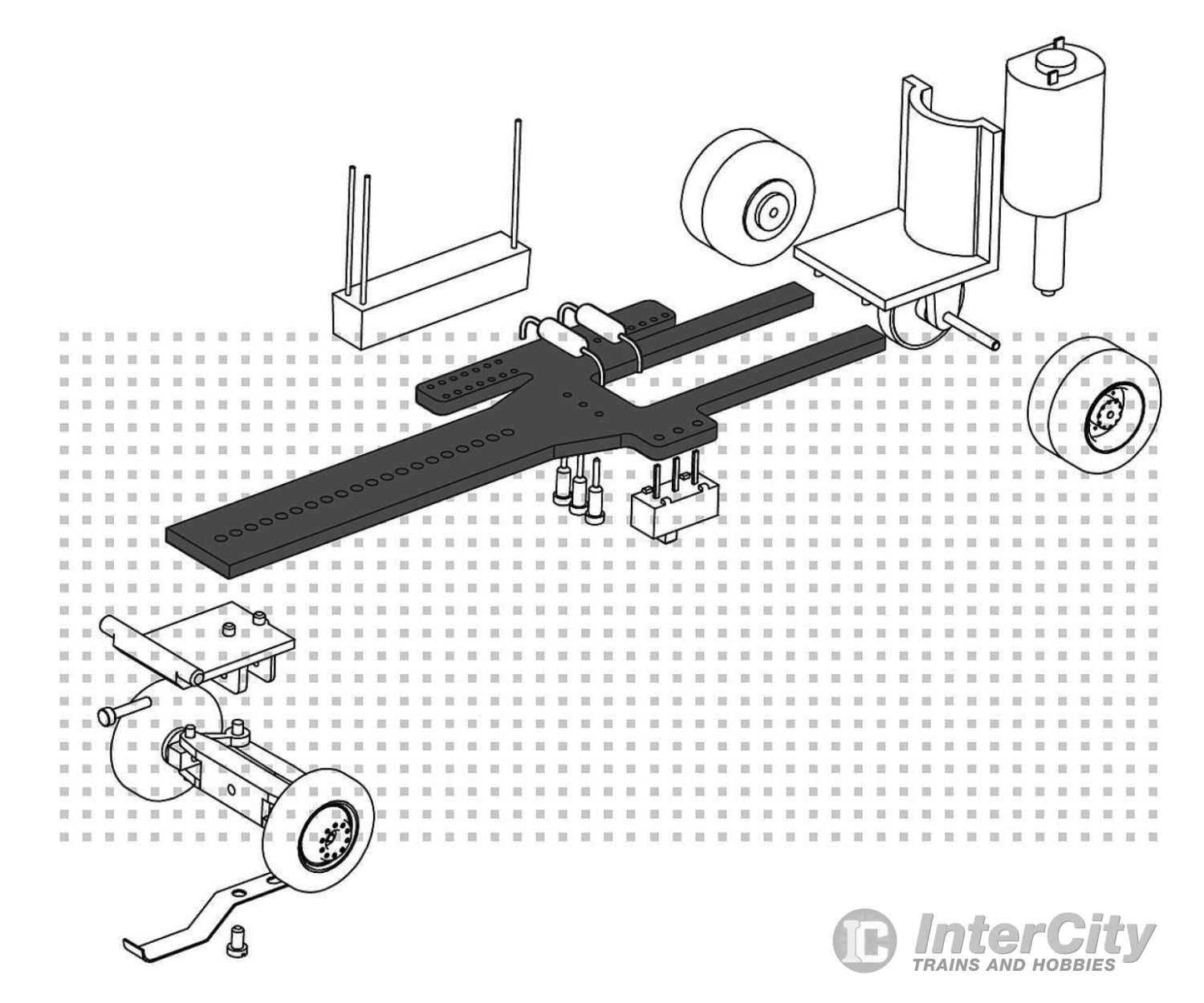 Faller 163703 Ho Car System Chassis Kit Bus Lorry Cars & Trucks