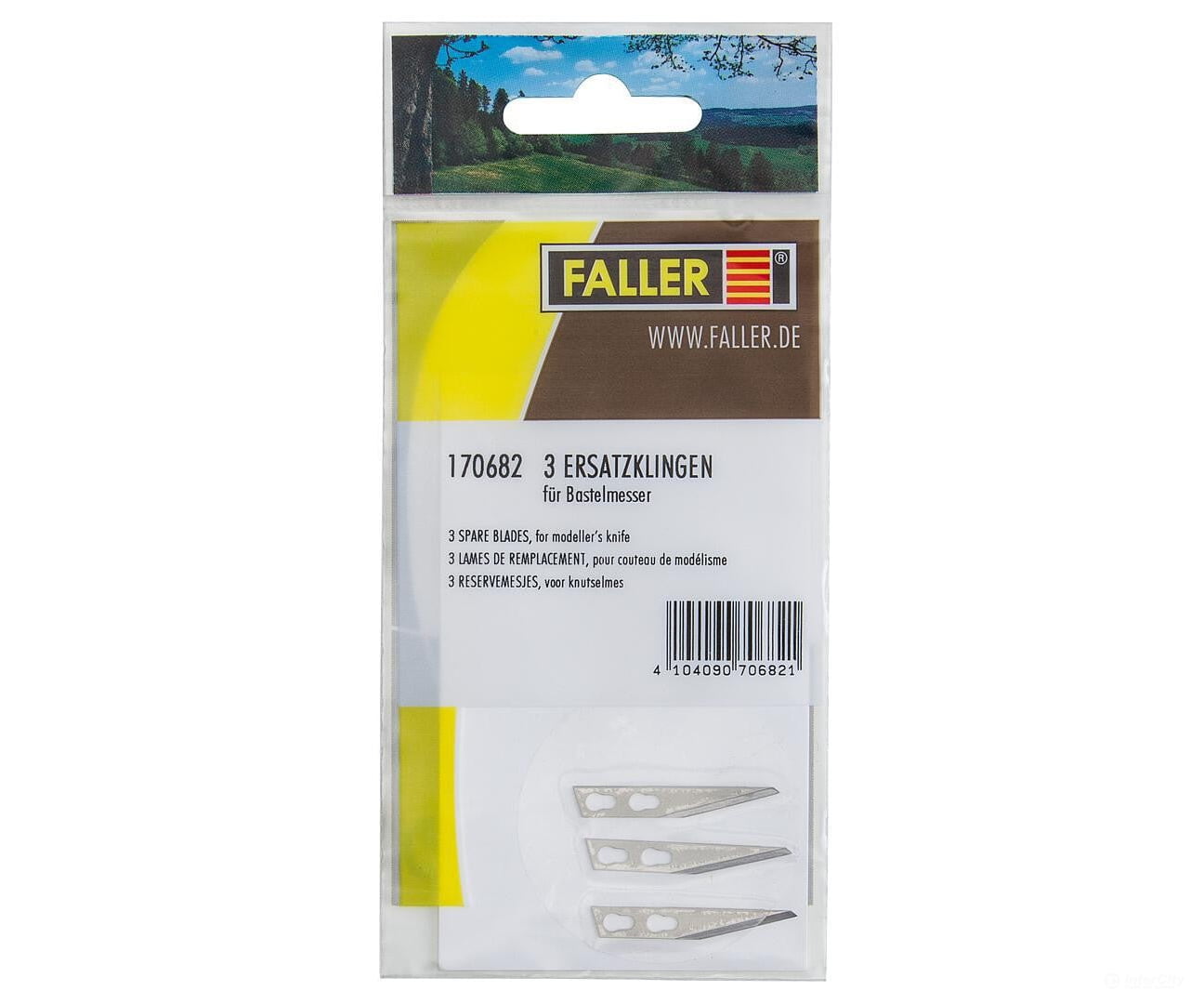 Faller 170682 Ho Tt N Z 3 Spare Blades For Modeler’s Knife No. 170687 Tools