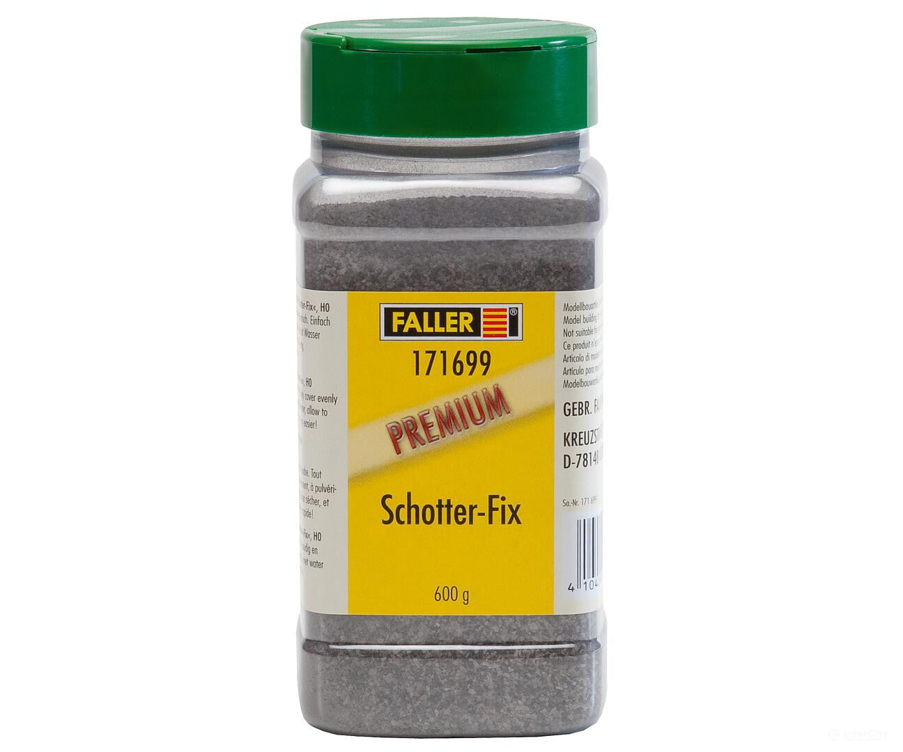 Faller 171699 Ho Tt N Premium Spread Gravel-Fix Natural Material Medium Grey 600 G Glues & Adhesives