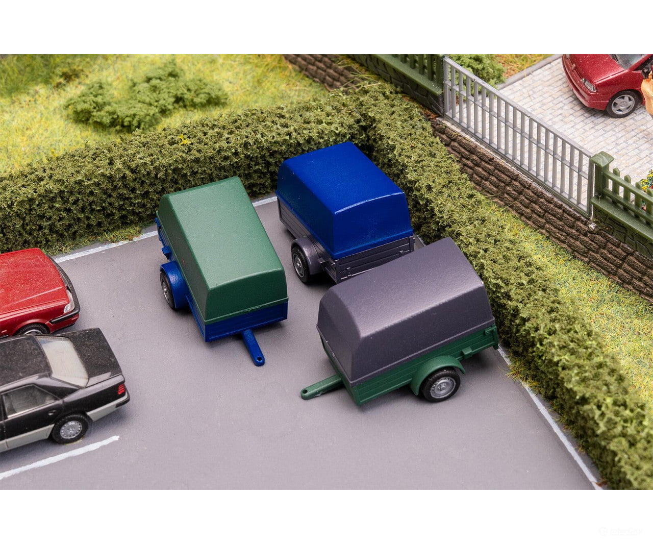 Faller 180012 HO 3 Car trailers - Scenic Details