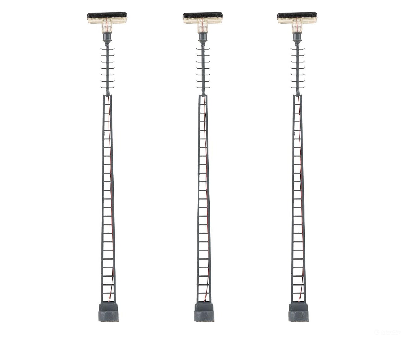 Faller 180110 Ho Led Lattice Mast Top-Mounted Luminaires Cold White 3 Pieces Lights & Electronics