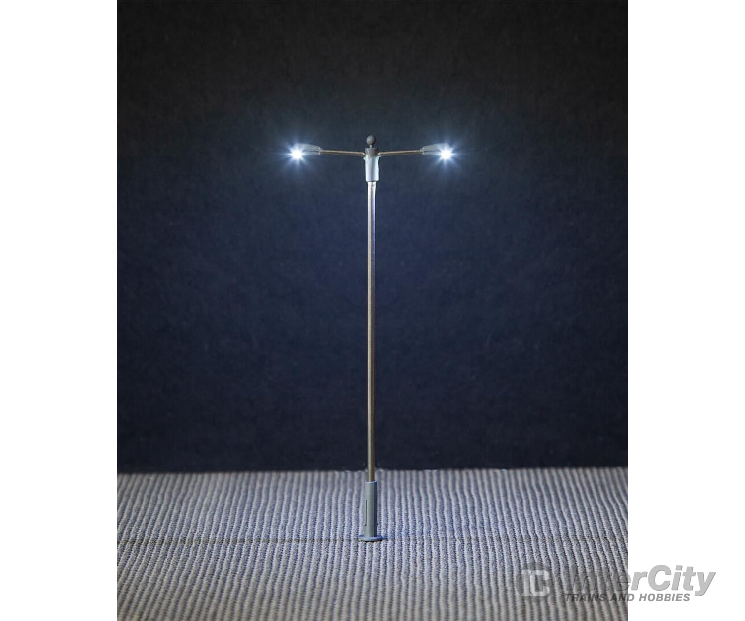 Faller 180203 Ho Led Street Light Pole-Integrated Lamp Two Arms Cold White Lights & Electronics