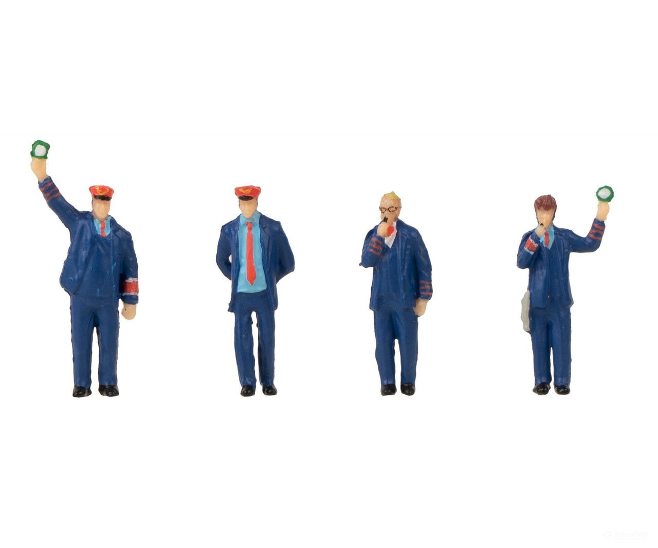 Faller 180237 Ho Railway Staff & Conductor Whistle Figurine Set With Mini Sound Effect Figures