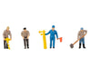 Faller 180238 Ho Railway Construction Workers & Signal Horn Figurine Set With Mini Sound Effect