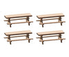 Faller 180304 Ho 4 Picnic Benches Scenery Details