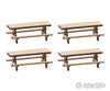 Faller 180304 Ho 4 Picnic Benches Scenery Details