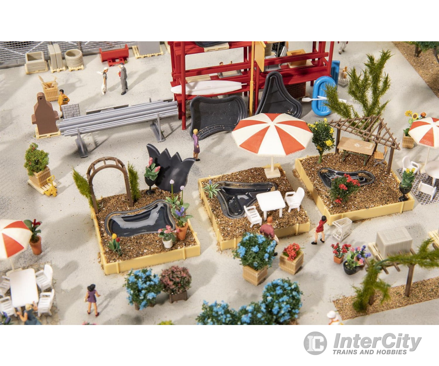 Faller 180342 Ho Garden Centre Decoration Set Scenery Details