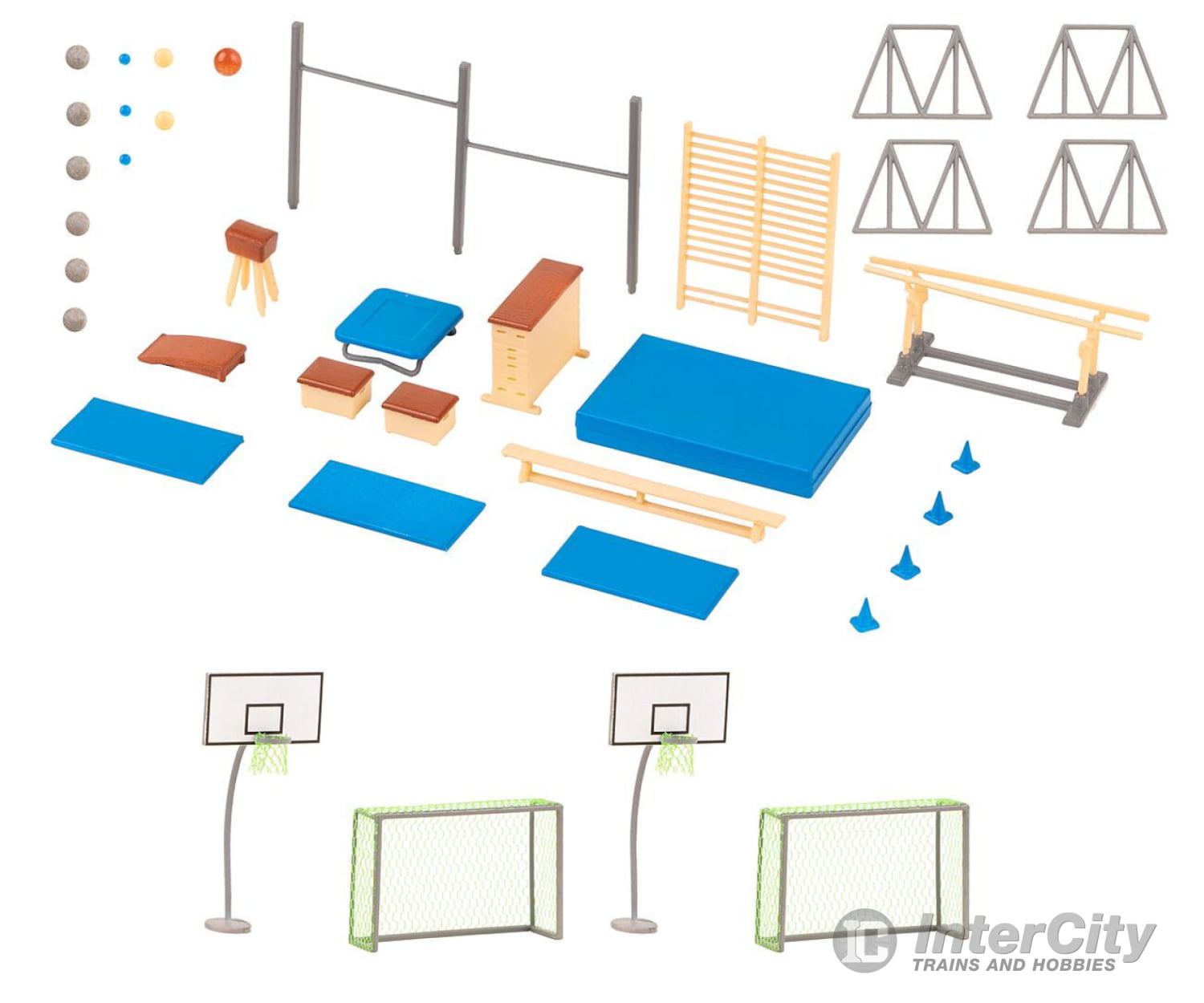 Faller 180354 Ho Sports Hall Interior Equipment Scenery Details