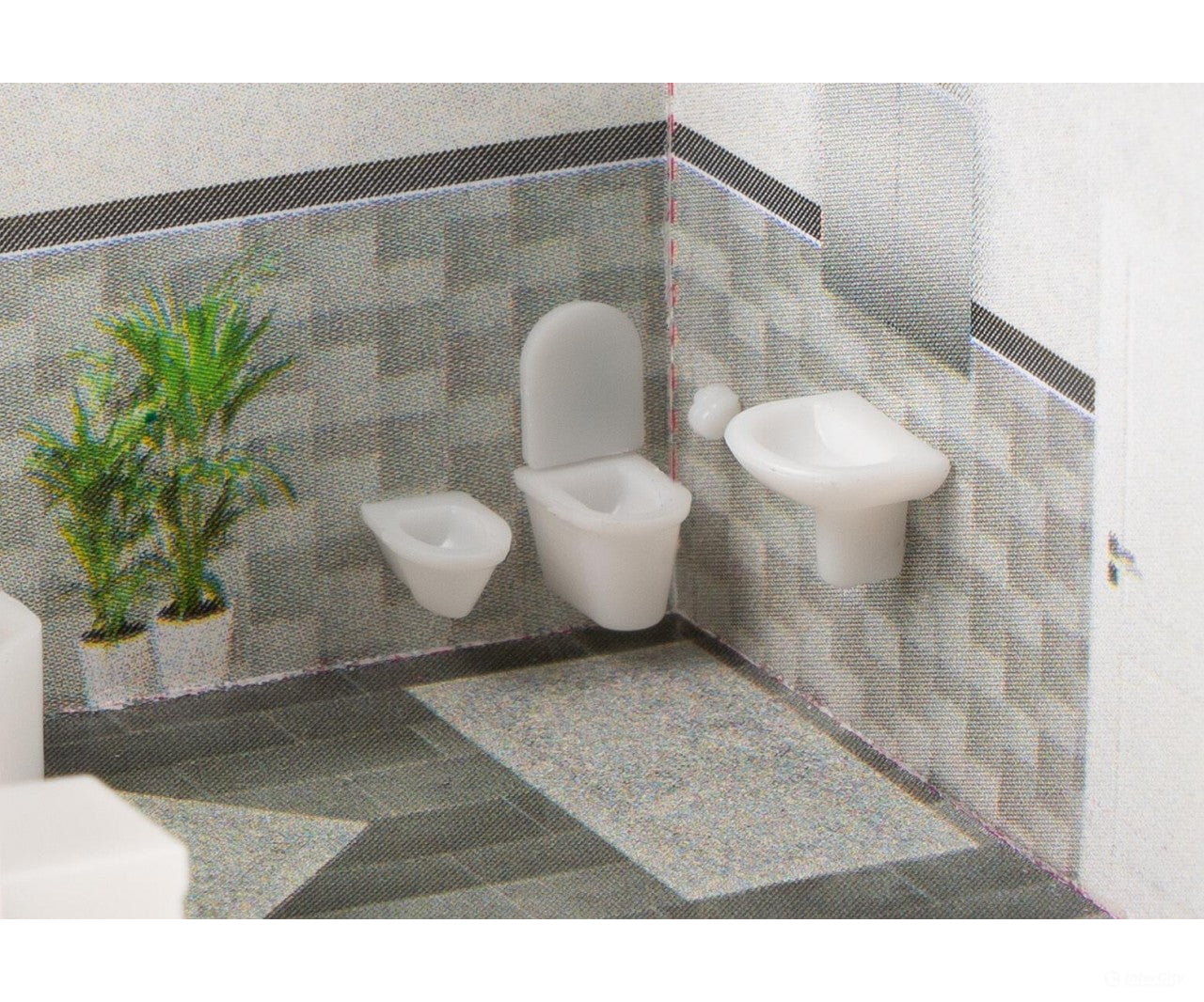 Faller 180355 Ho Bathroom Equipment Sets Scenery Details