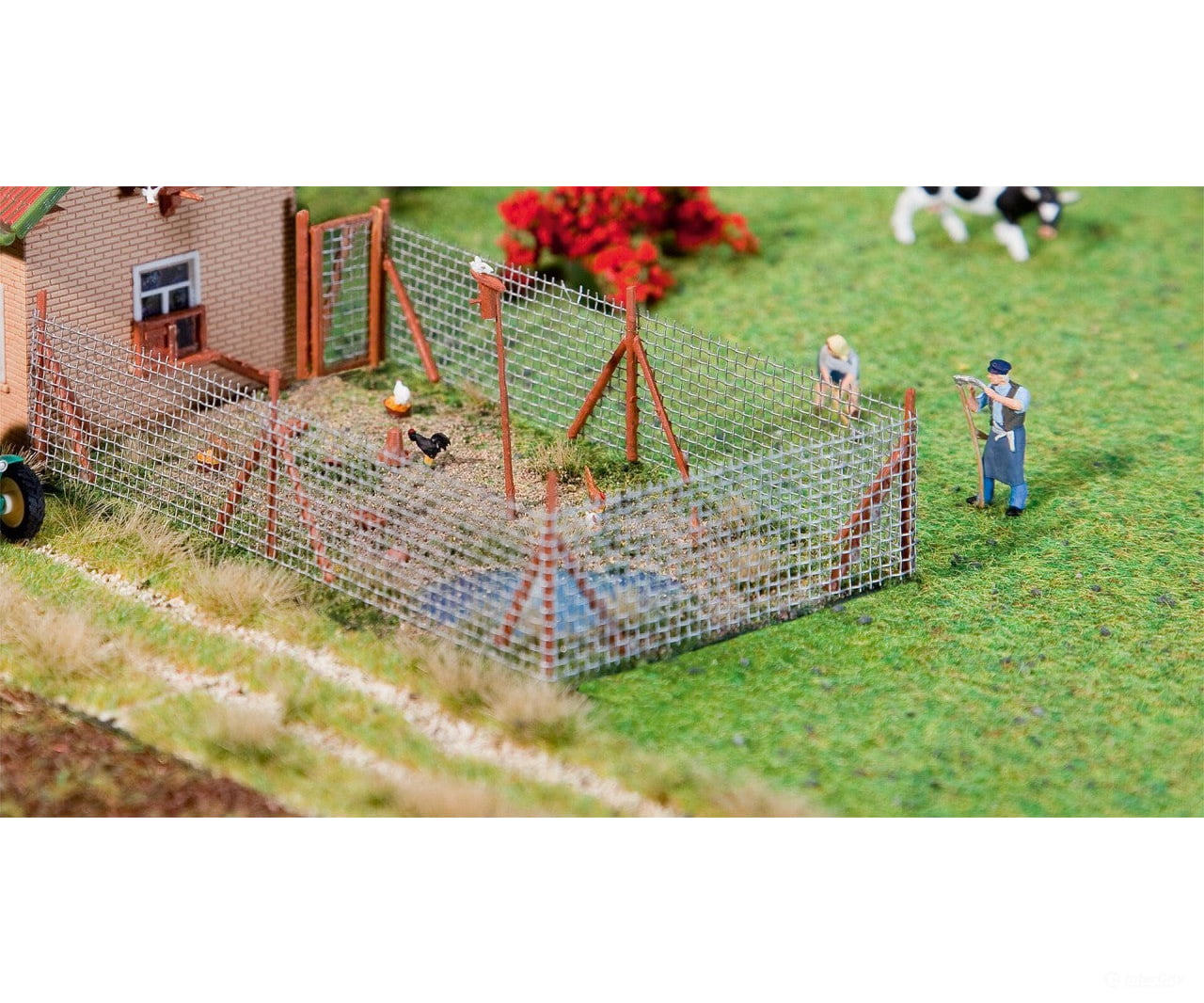 Faller 180414 Ho Wire Mesh Fence With Wood Poles 340 Mm Scenery Details