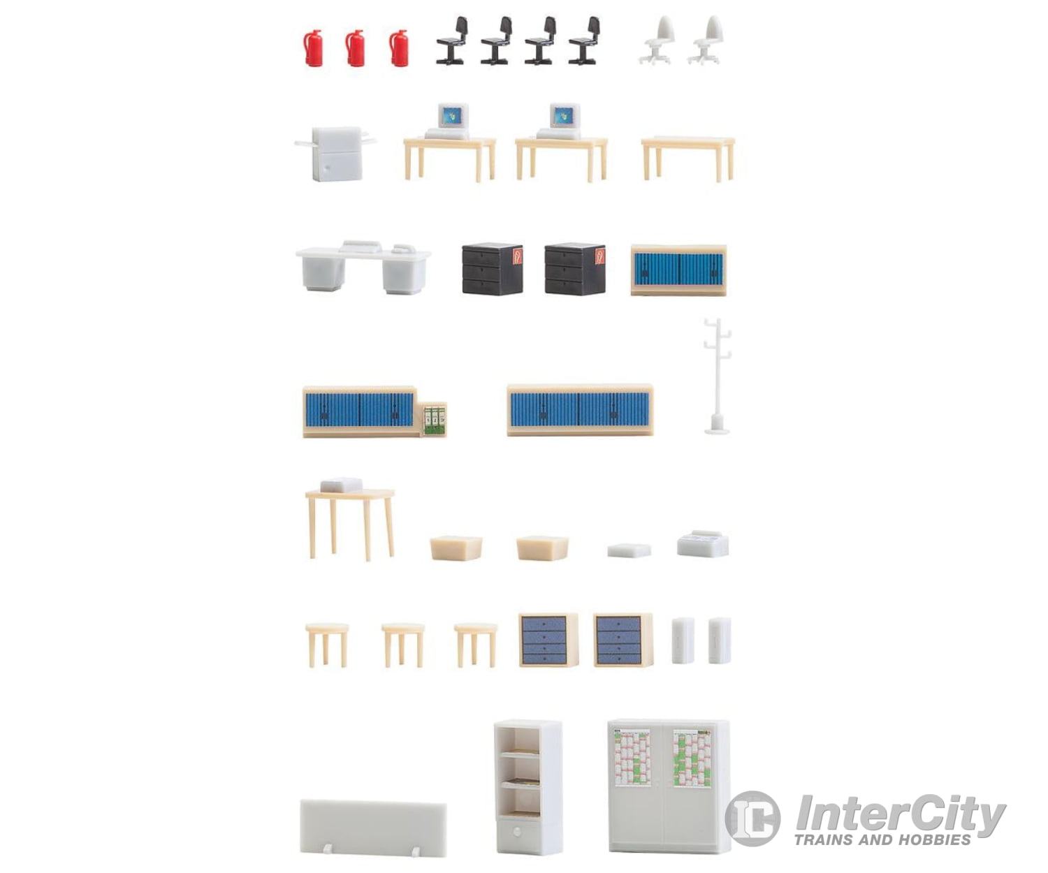 Faller 180454 Ho Office Furnishings Scenery Details