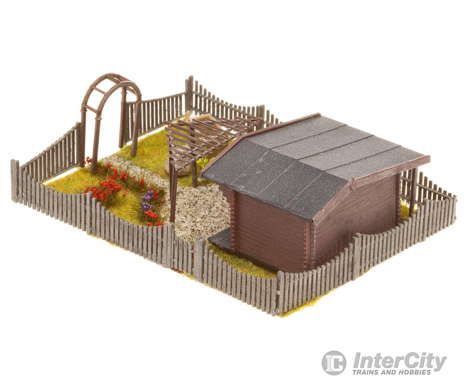 Faller 180491 Ho Allotments With Summer House Scenery Details