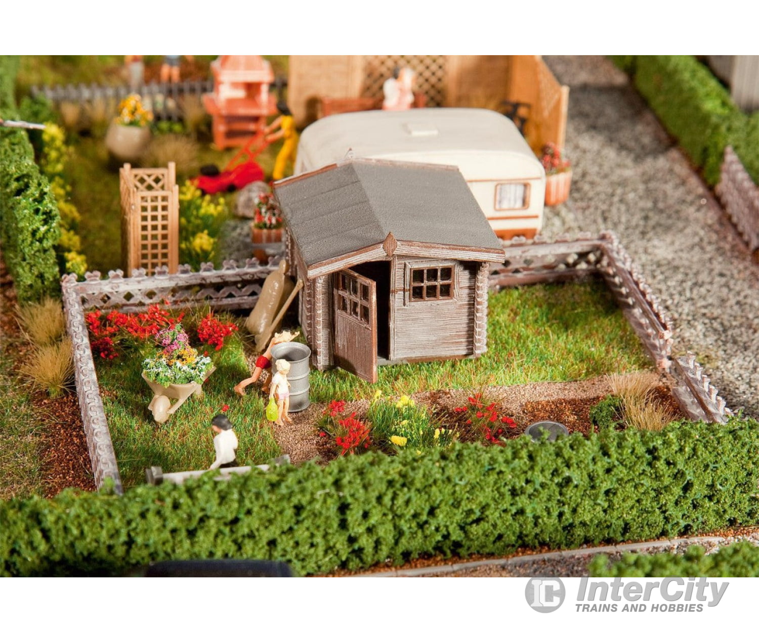 Faller 180492 Ho Allotments With Small Garden House Scenery Details