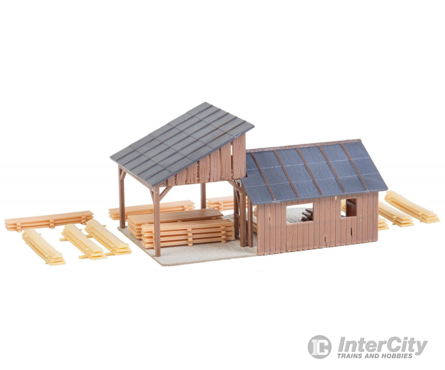 Faller 180498 Ho Timber Storage Sheds Scenery Details