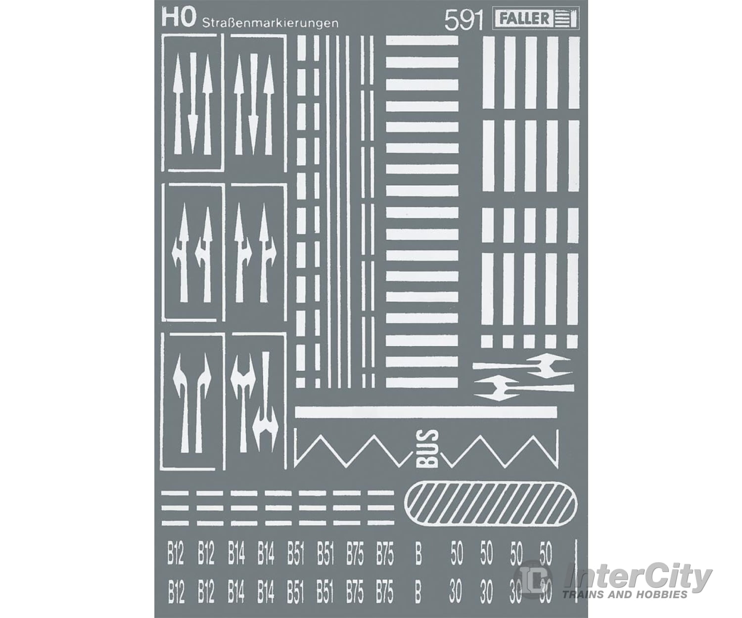 Faller 180536 Ho Street Markings Roads & Streets