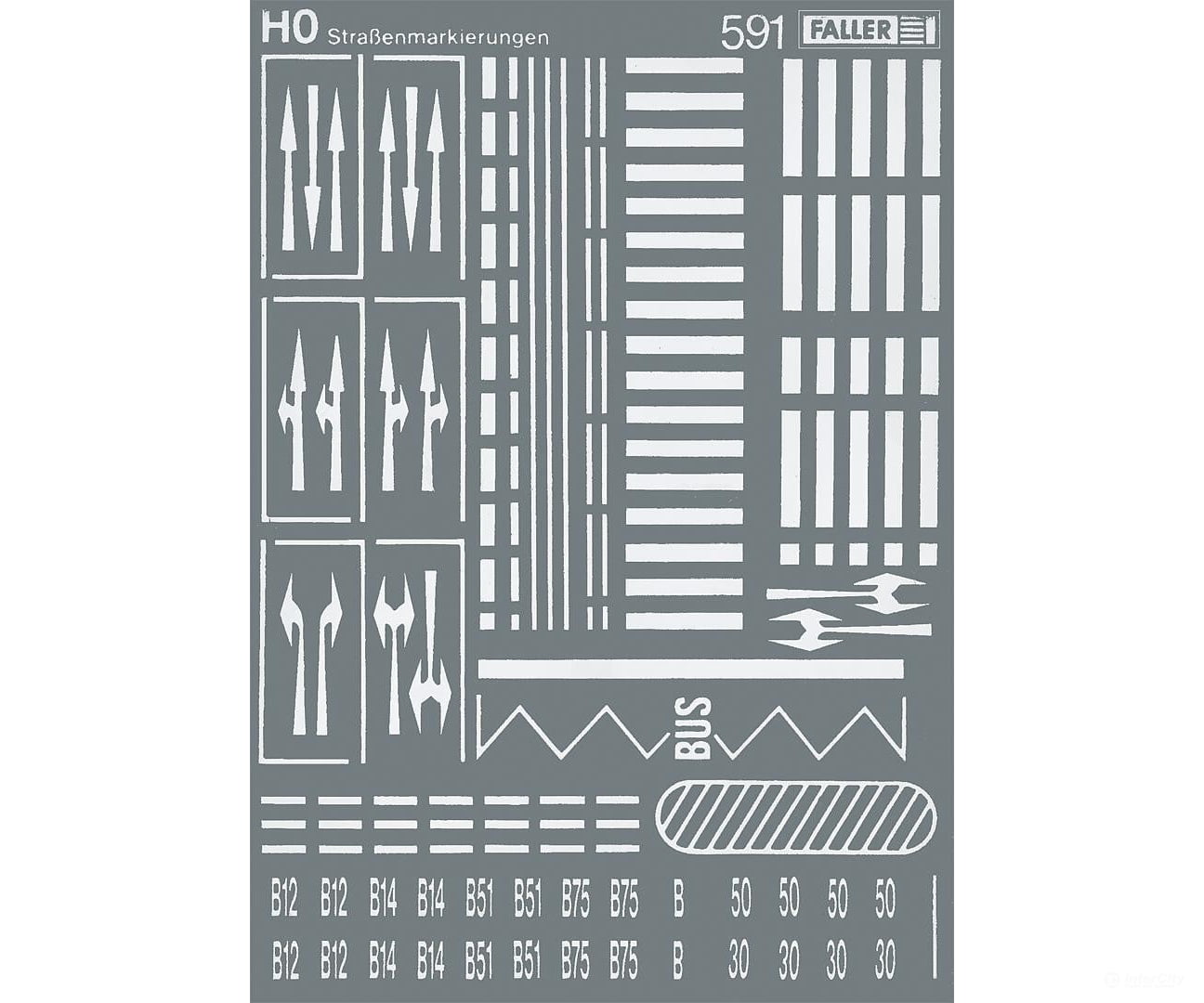 Faller 180536 Ho Street Markings Roads & Streets