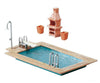 Faller 180542 Ho Swimming Pool And Utility Shed Scenery Details