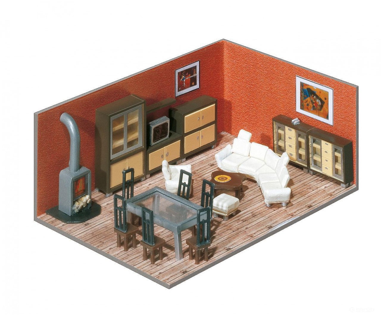 Faller 180545 Ho Building Interior Decoration Scenery Details