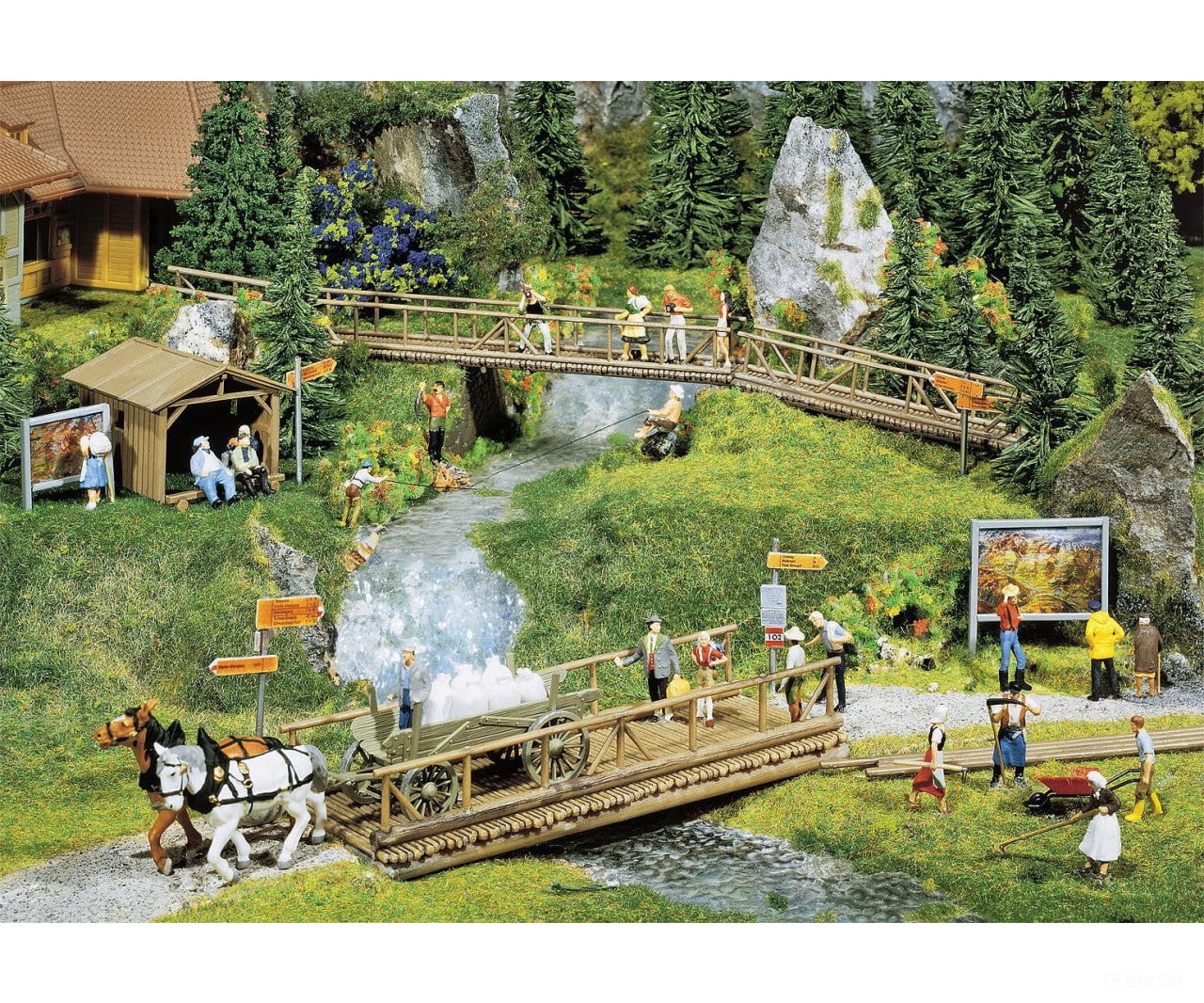 Faller 180548 Ho Rambling Itinerary Accessories Scenery Details