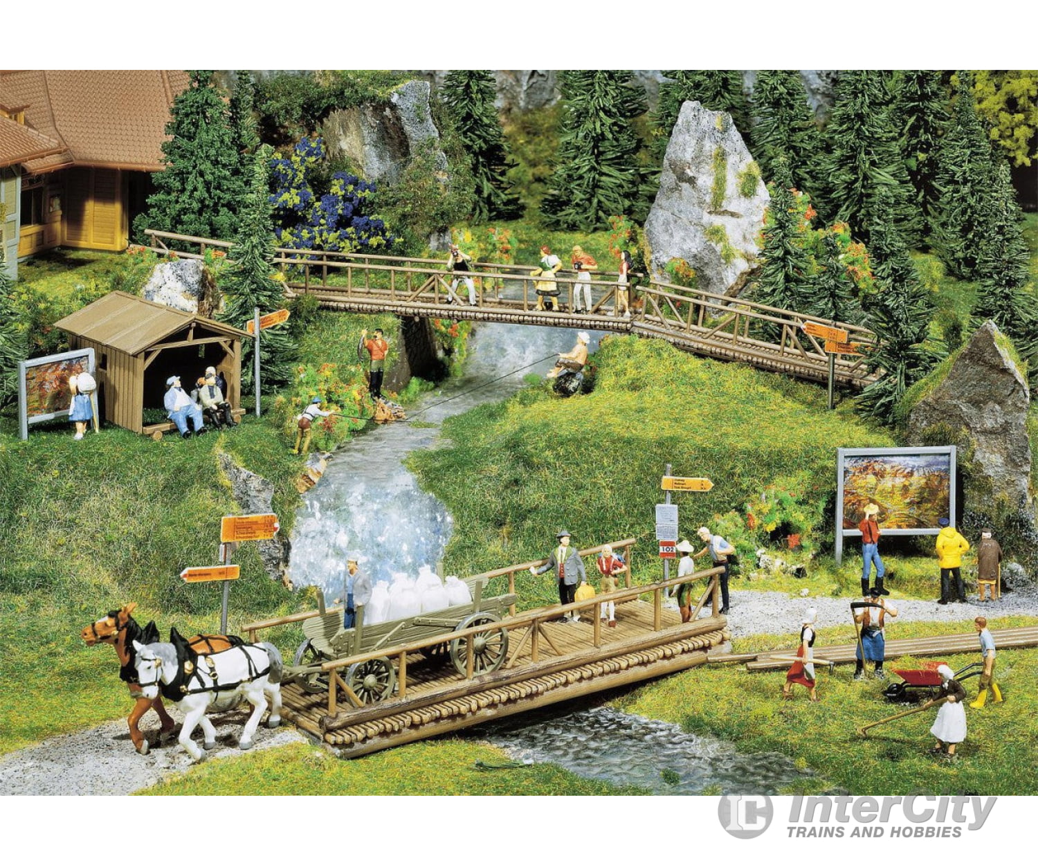 Faller 180548 Ho Rambling Itinerary Accessories Scenery Details