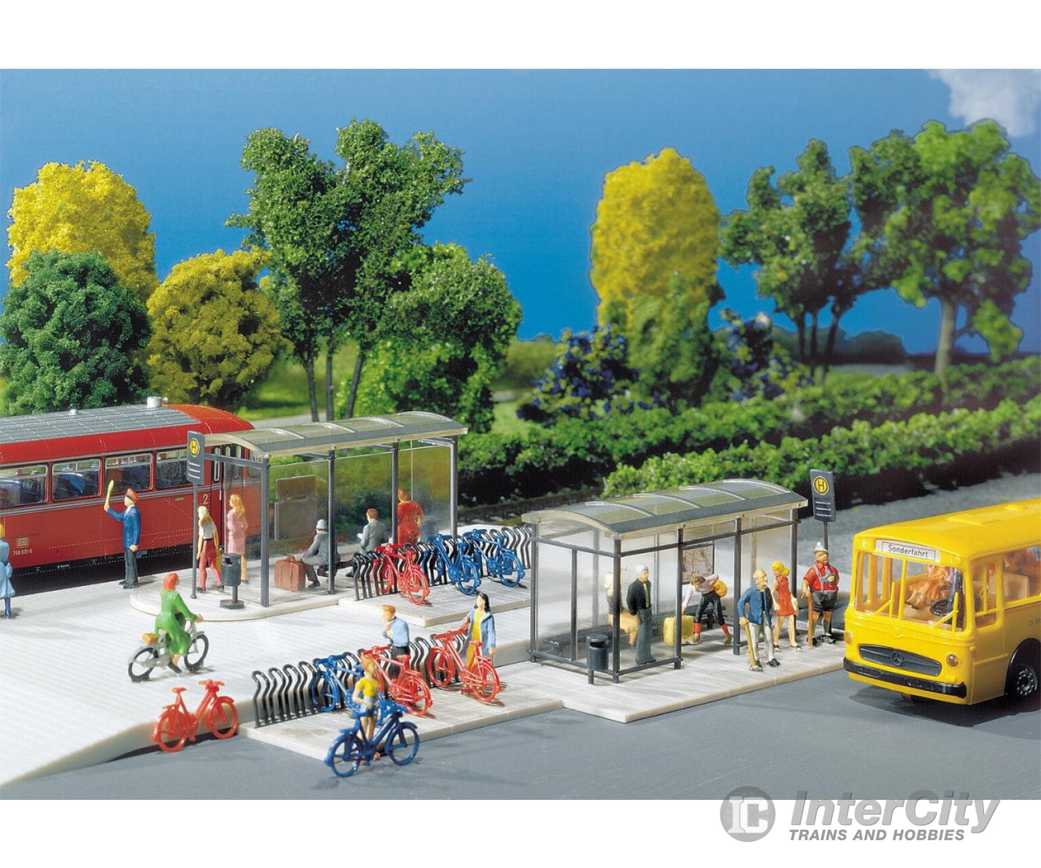 Faller 180553 Ho City Compact Halts Scenery Details