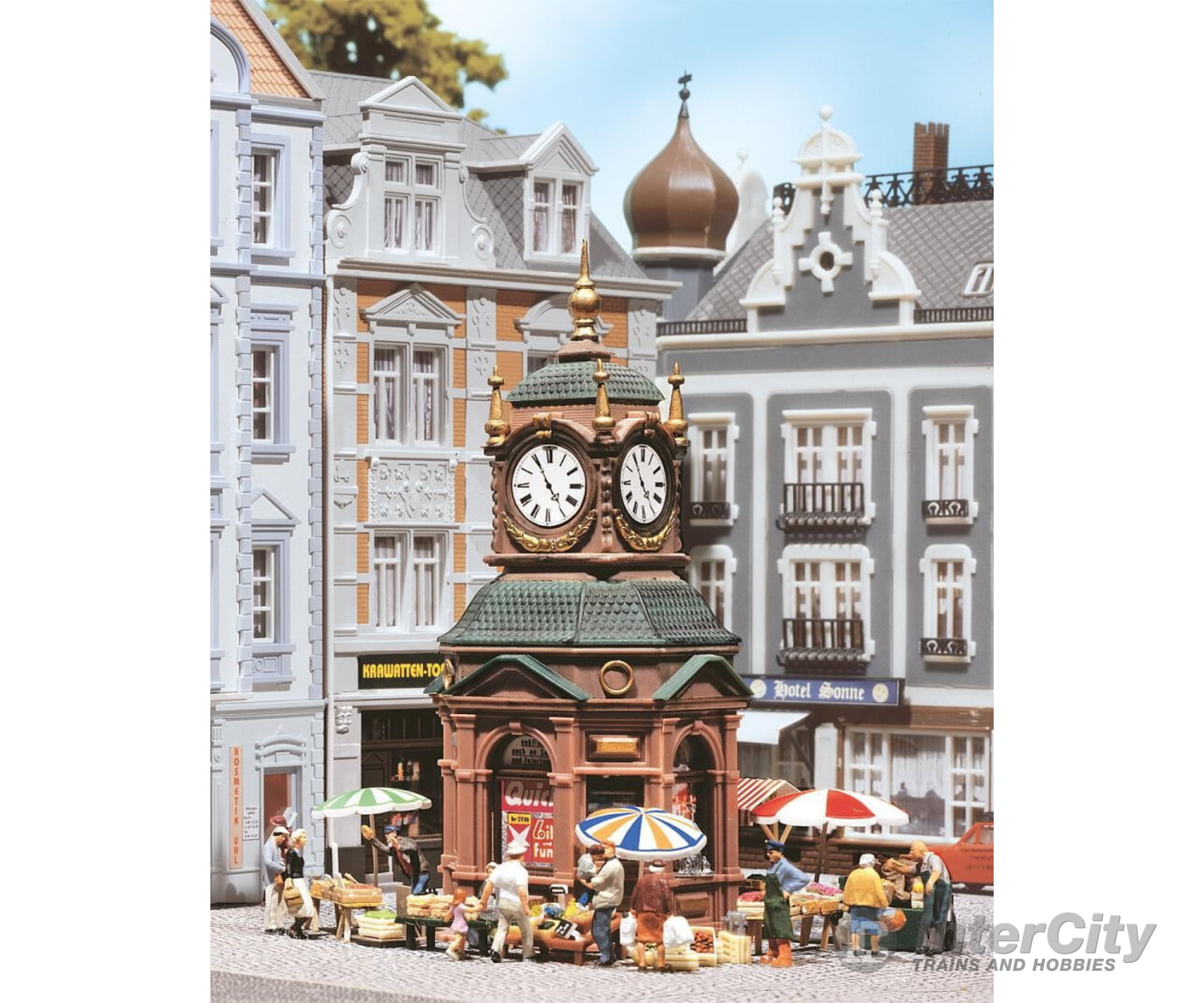 Faller 180583 H0 Clock Kiosk Scenery Details