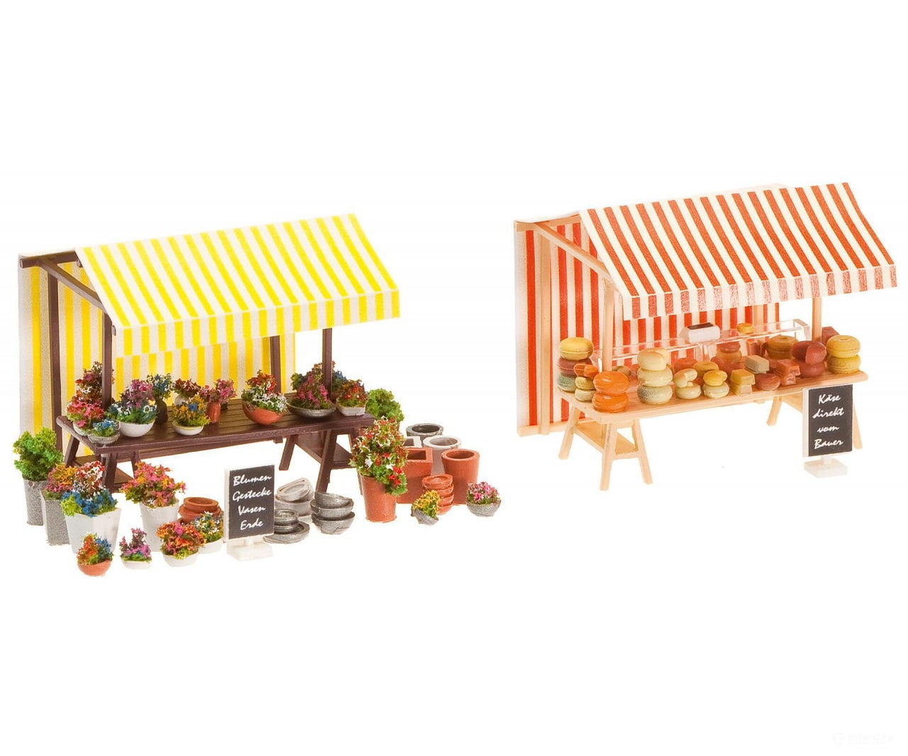 Faller 180614 Ho Flower And Cheese Stand Scenery Details