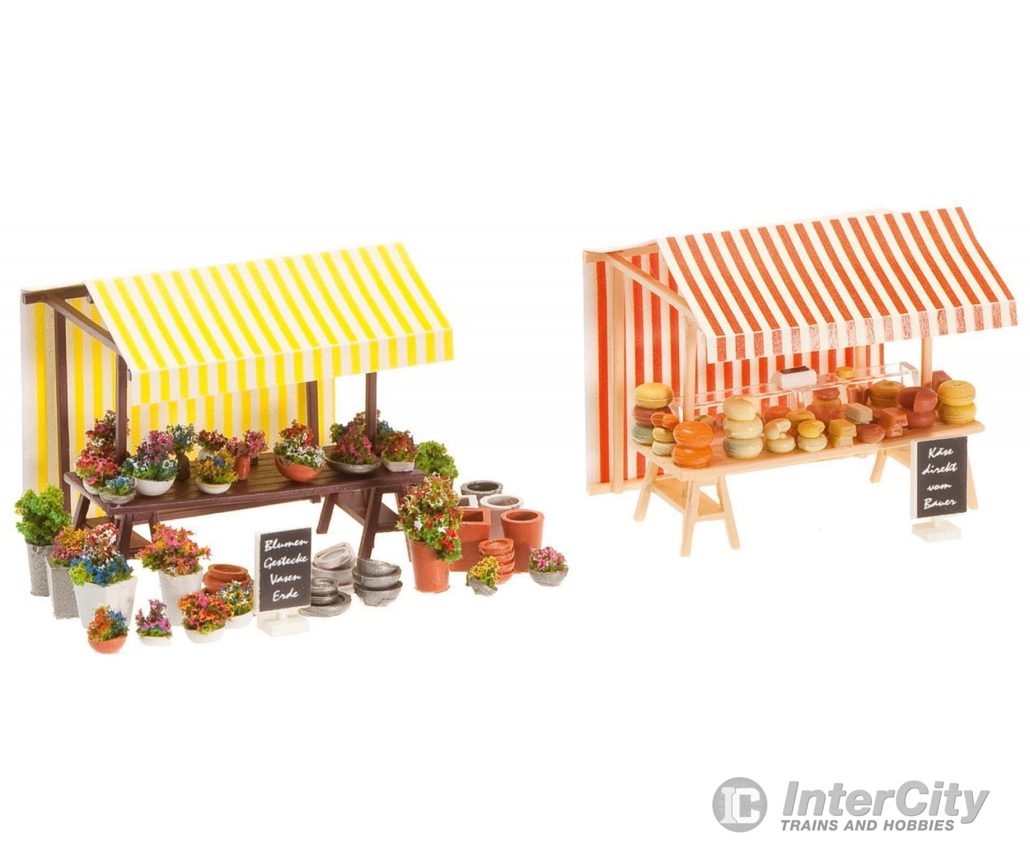 Faller 180614 Ho Flower And Cheese Stand Scenery Details