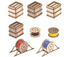 Faller 180617 Ho Transport Boxes And Cable Rolls Scenery Details
