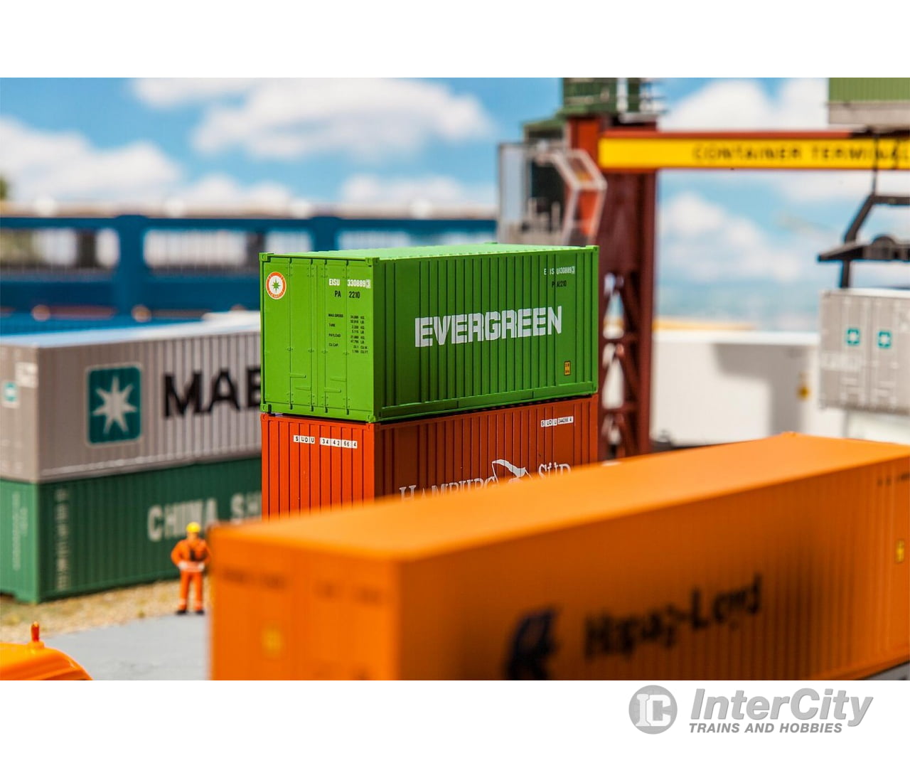 Faller 180821 Ho 20’ Container Evergreen Freight Loads & Containers