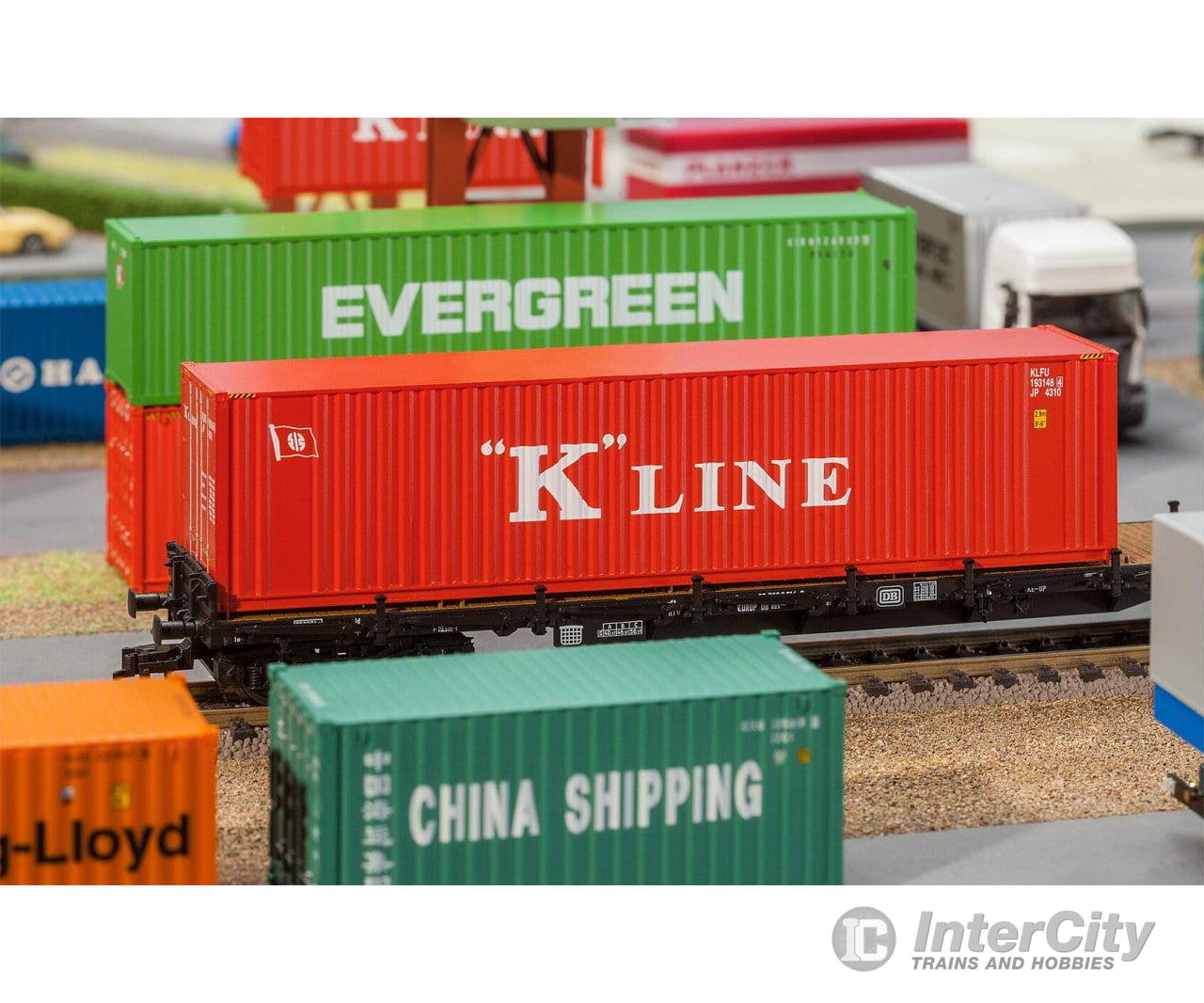 Faller 180848 Ho 40’ Hi-Cube Container K-Line Freight Loads & Containers